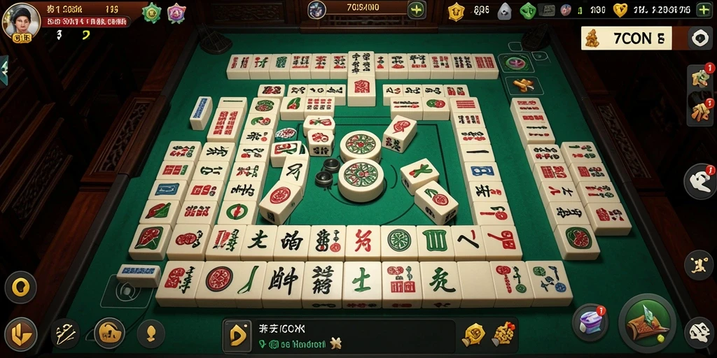Tampilan gameplay seru dari 7CONE Mahjong yang menantang.