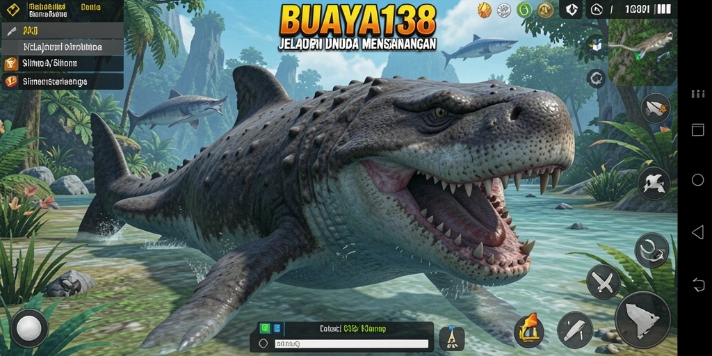 Screenshot menunjukkan gameplay menarik dan interaksi dalam BUAYA138.