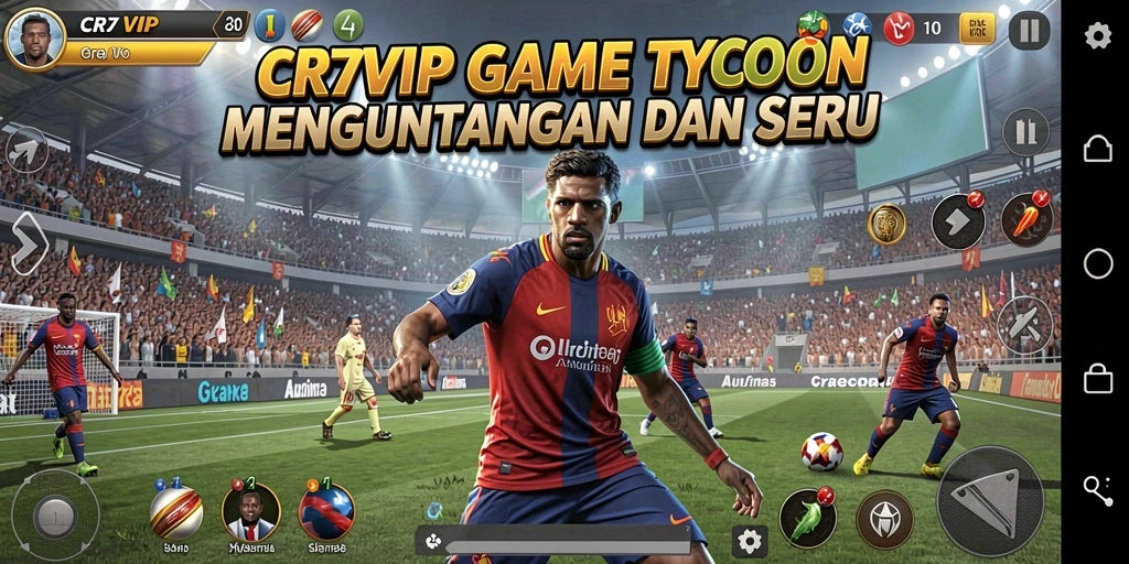 Tampilan gameplay dinamis dan mendebarkan dari CR7VIP.