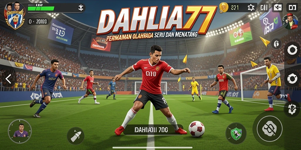 Screenshot gameplay DAHLIA77 menampilkan aksi seru dalam pertandingan olahraga.
