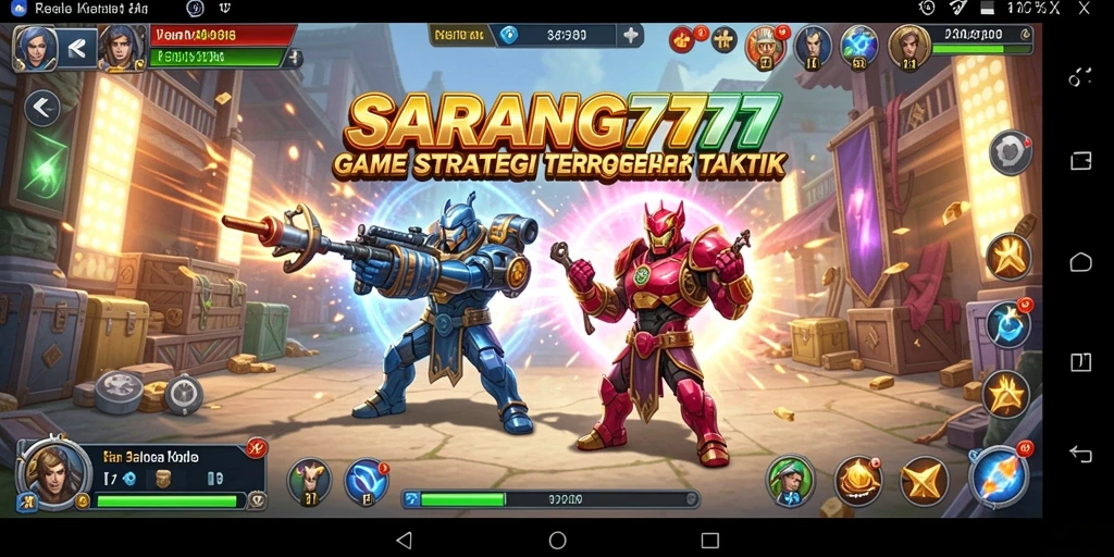 Screenshot SARANG777 menampilkan strategi perang yang intens dan taktis.